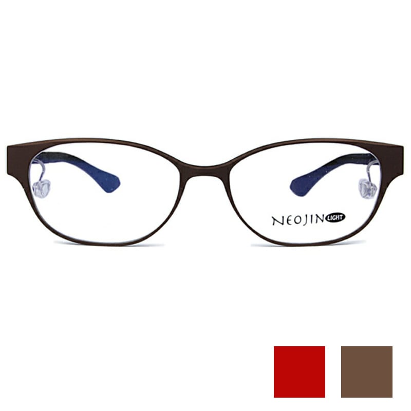 ネオジン NEOJIN NJ3012 鼻パッドなし 鼻あてなし 跡のつかない メガネ ノーズパッドなし c.1 レッド c.2 ブラウン