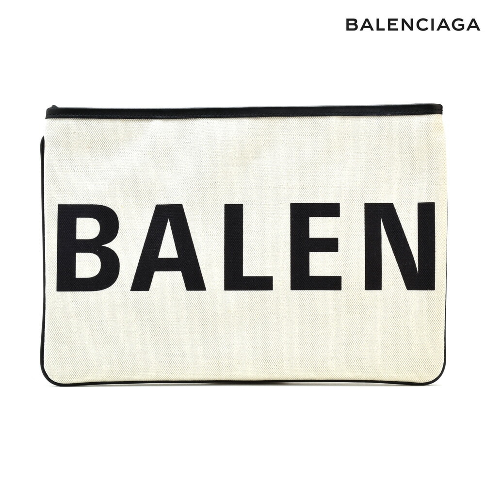 バレンシアガ クラッチバッグ レディース ポーチ キャンバス レディース ホワイト系 白系 BALENCIAGA[492681k9h5n-9260]