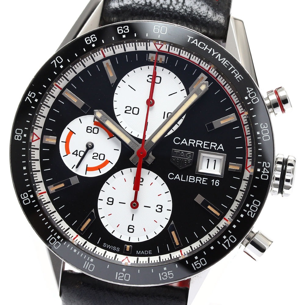 タグホイヤー TAG HEUER CV201AP.0 カレラ キャリバー16 デイト クロノグラフ 自動巻き メンズ 箱・保証書付き_890294【中古】