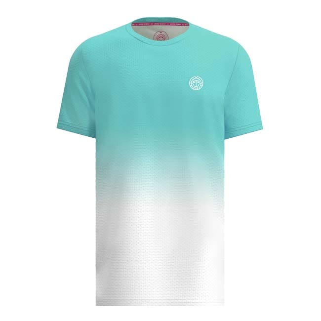 海外サイズ BIDI BADU(ビディバドゥ) メンズ CREW グラディエント 半袖Tシャツ 定番 M1620003-AQWH アクア×ホワイト(23y1mテニス)
