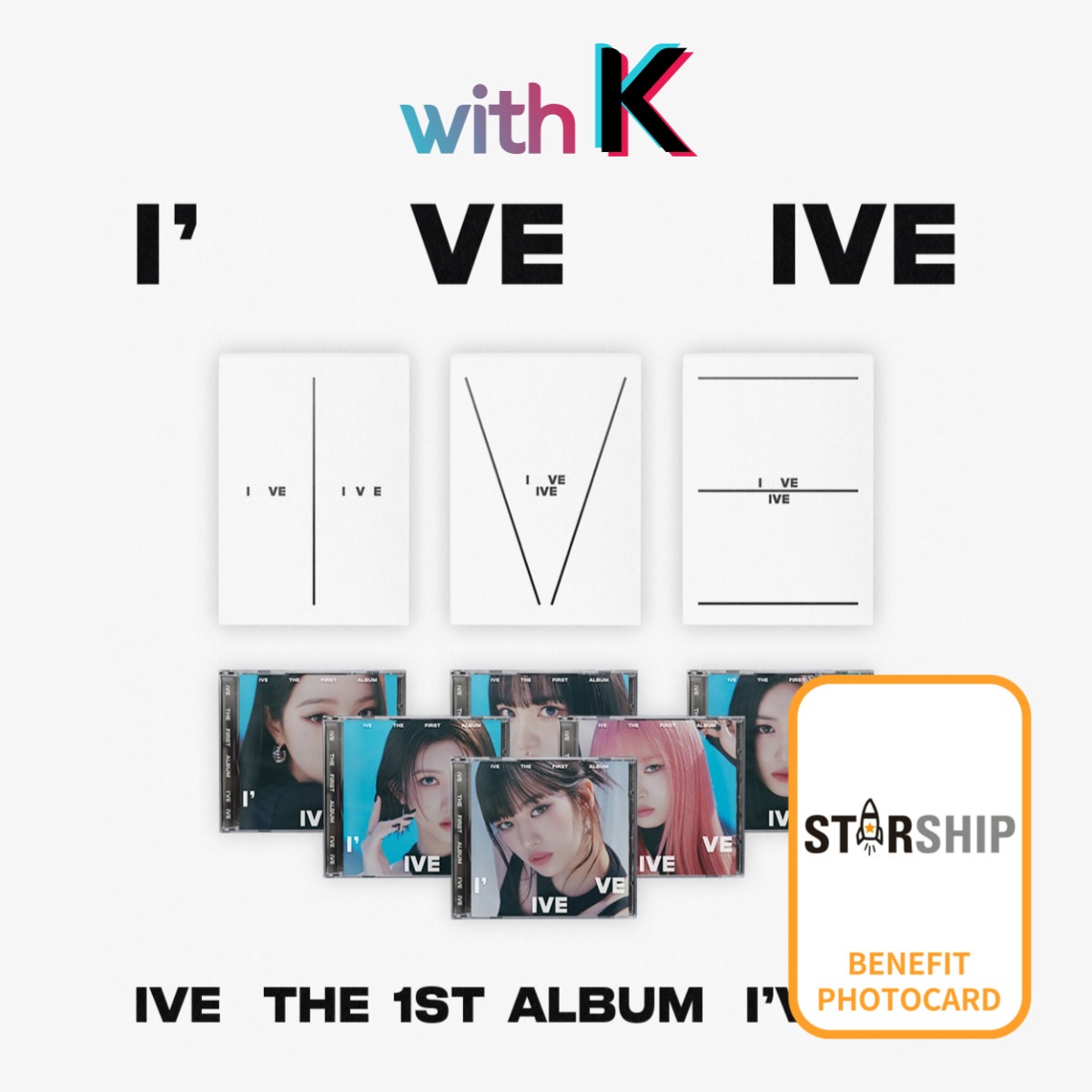 [Starship.特典] (Photobook Ver.+Jewel Ver.) IVE - Ive IVE / 1st Full Album