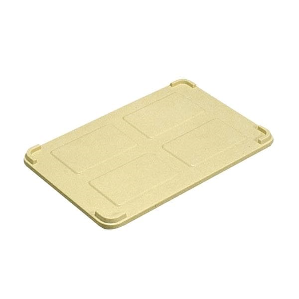 [20個セット] パンコンテナー/食品用コンテナー [フタのみ単品 大型用蓋] アイボリー 清掃簡単