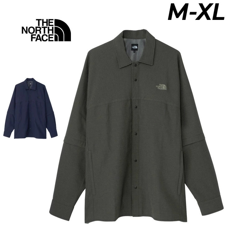 シャツ メンズ 半袖・長袖 2WAY仕様 メッシュシャツ 軽量 通気 UVガード 無地 トップス アウトドアウエア シンプル 大人用 ブランド アパレル/NR62551