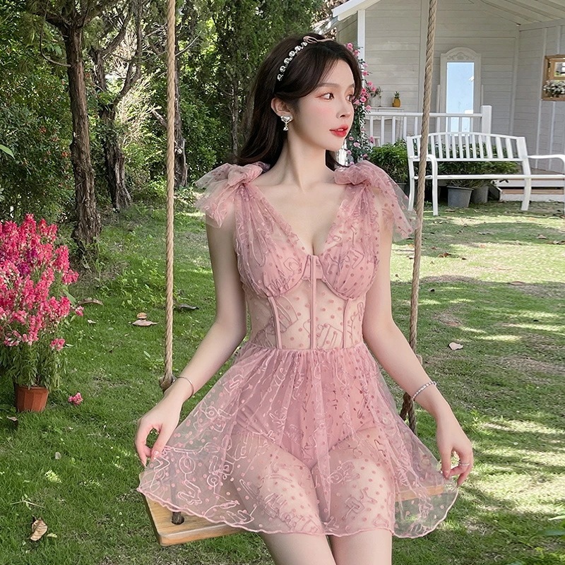 送料無料 水着 155~172cm レース ピンク セックス スカート付き オールインワン ロンパース ワンピース ジュニア ラッシュガード キッズ 海水浴 女児 女の子 ガールズ girl 大人用 5,132円