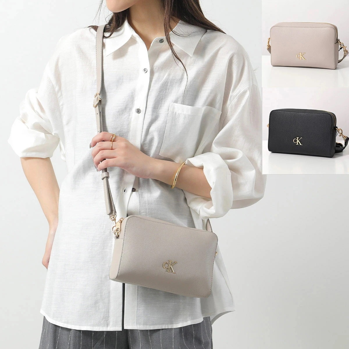 Calvin Klein カルバンクライン ショルダーバッグ MINIMAL MONOGRAM EW CAMERA BAG ミニマル モノグラム カメラバッグ LV04K3162G レディース 鞄 カ