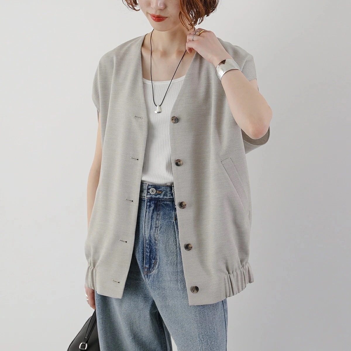 PASSIONE パシオーネ ベスト 526924 レディース ジレ フレンチスリーブ 15 【mega】