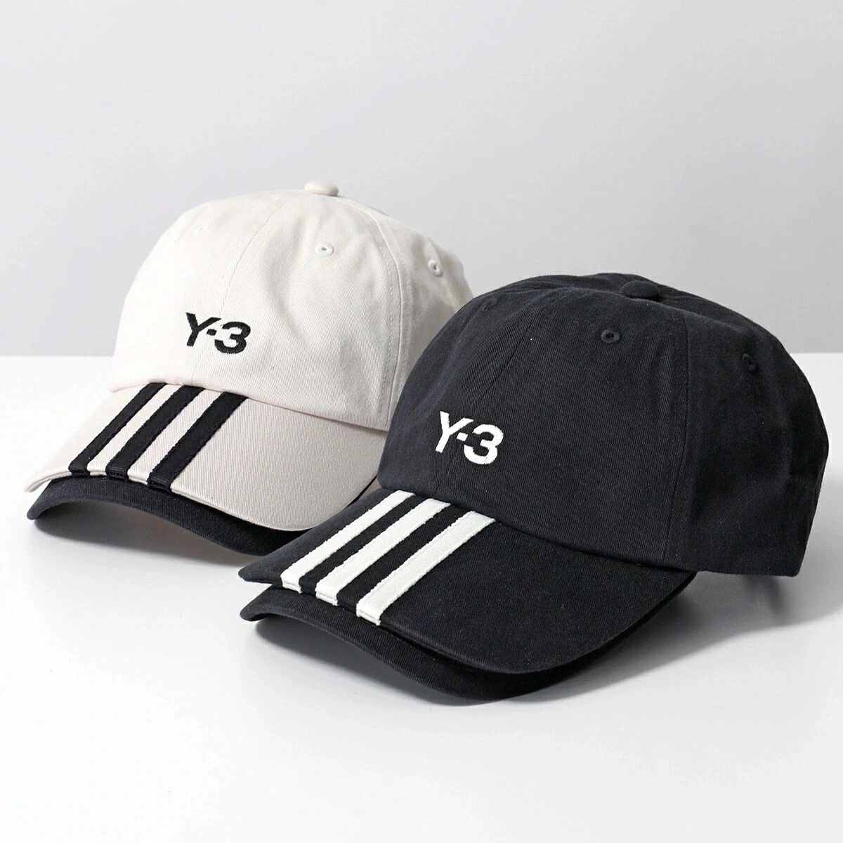 Y-3 ワイスリー ベースボールキャップ Y-3 3S CAP JM9041 JN7183 レディース コットン ストライプス ロゴ 6パネル 帽子 カラー2色