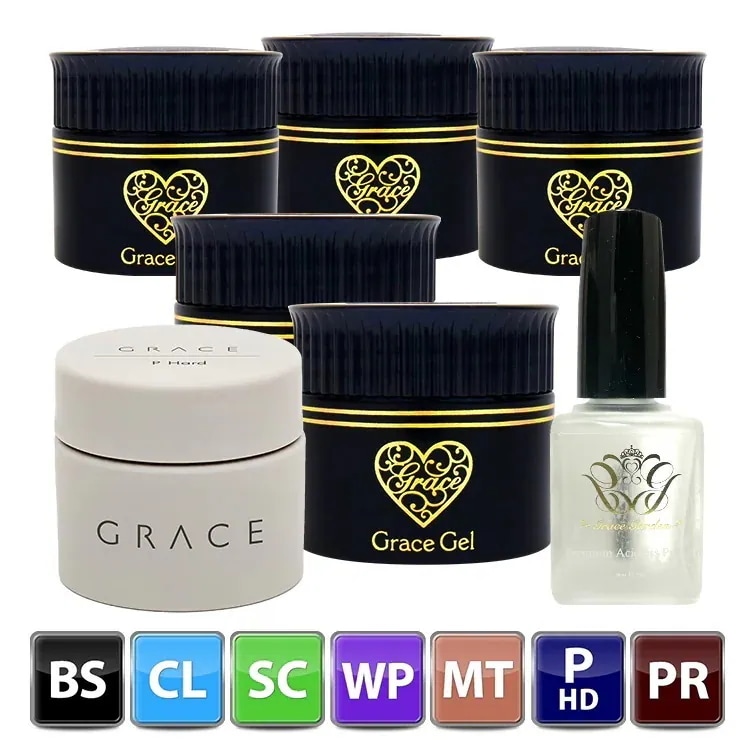 ノンサンディング　プレミアムアシッドレスプライマー&グレースジェル超よくばり＆Pハードセット