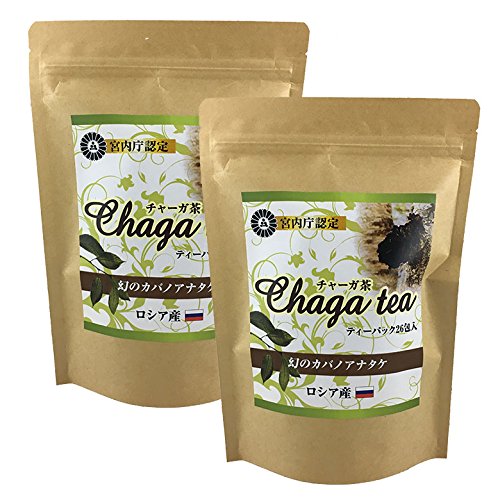 チャーガ ティーパック 4g26包入 カバノアナタケ茶 チャーガ茶 ロシア産100% (1袋) FBA取得 宮内庁認定 (2)