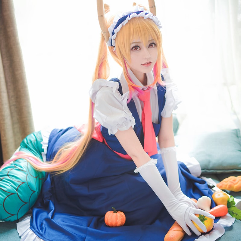 小林さんちのメイドラゴン　トール　小林トール　コスプレ　ワンピース　衣装＋尻尾セット