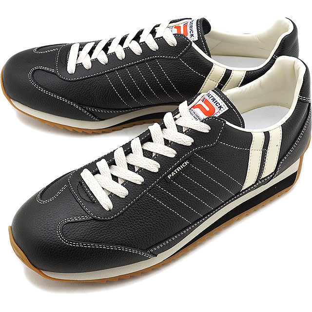 パトリック PATRICK スニーカー MARATHON-L マラソンレザー メンズレディース 日本製 靴 BLACK ブラック 黒 [98701]日本正規品