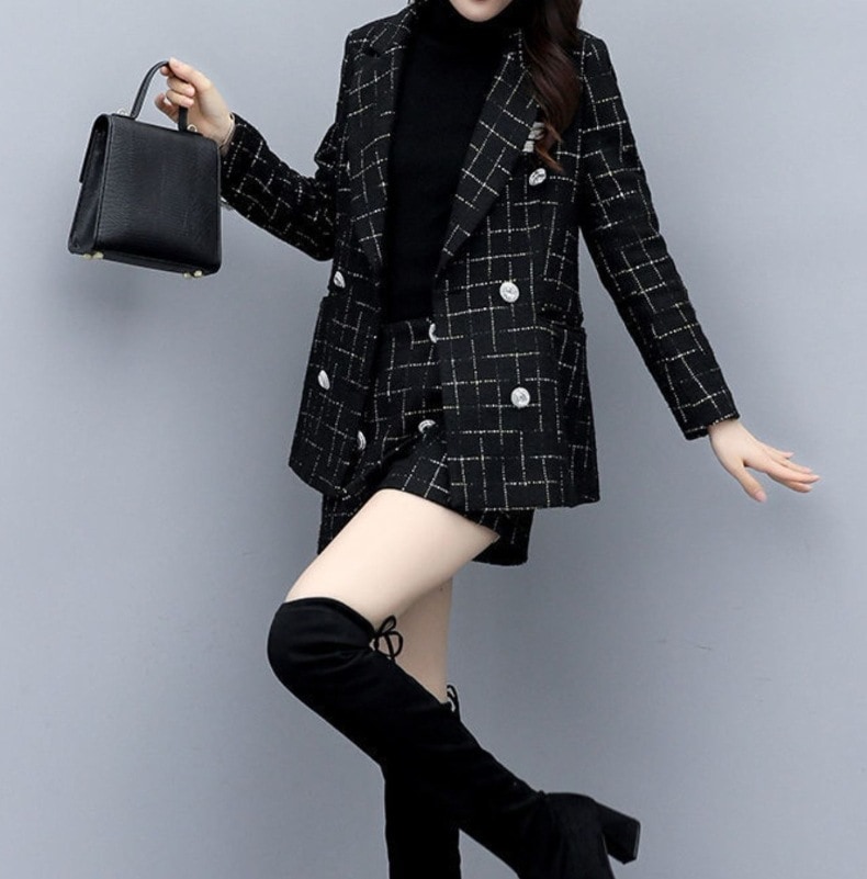 セットアップ デート モテアイテム ジャケット スカート 千鳥格子 可愛い きれいめ 上品 おしゃれ かっこいい 可愛い ラブリー キュート ガーリー クール モード系 セクシー エレガント