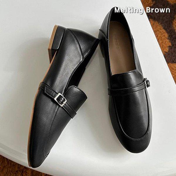 女性バックルストラップローファー MT01