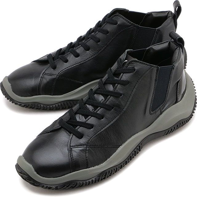 スニーカー [SP1909-05] SP-1909 メンズ 日本製 カンガルーレザー 軽量 サイドゴア Black 正規取扱店