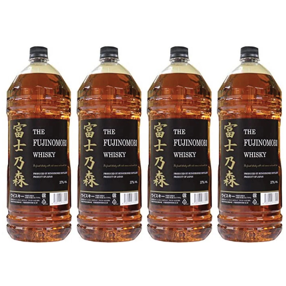 富士乃森 金ラベル 4000ml 4本セット 37度 (THE FUJINOMORI WHISKY) フジノモリ ウィスキー 日本国産 ブレンデット ウイスキー