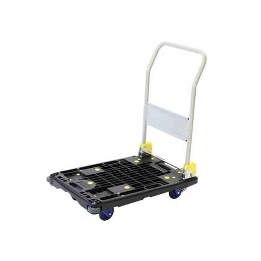 浅香工業(Asaka Kougyou) 金象 静プラメッシュカー フットブレーキ付 PM200 樹脂台車 車輪径100mm 積載荷重200kg ハンドル折り畳み式 低騒音