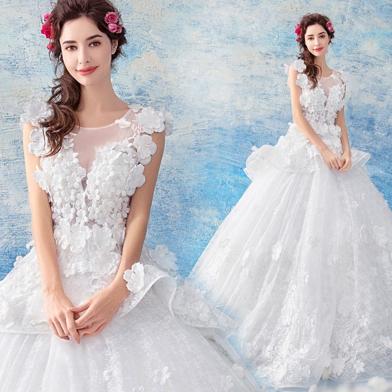 ウエディングドレス 二次会 ウェディングドレス 安い エンパイア 結婚式 プリンセス 花嫁 ロングドレス ブライダル 白 披露宴 大きいサイズ
