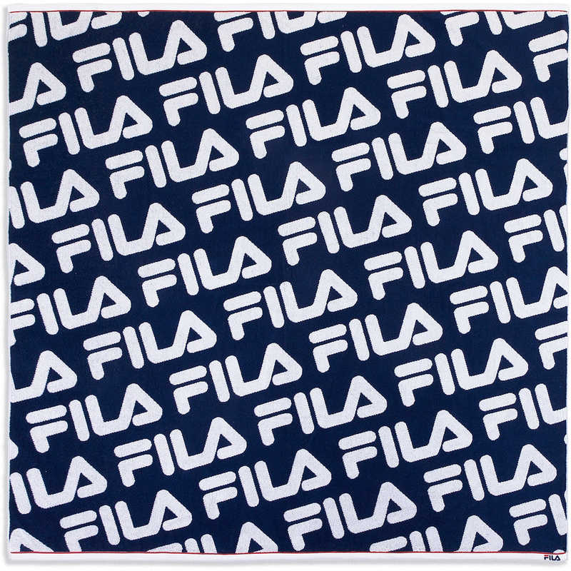 タオル美術館　FILA(フィラ)総柄 マルチケット ネイビー