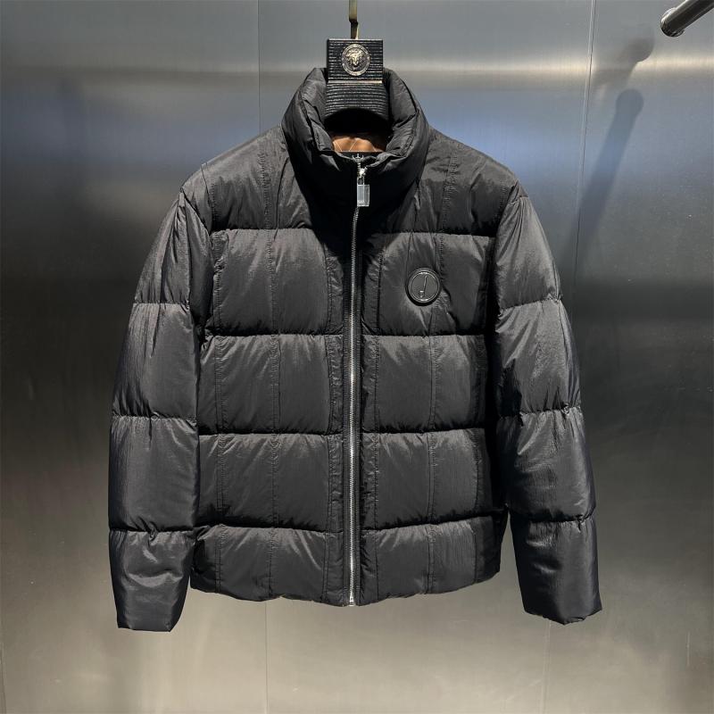 秋冬 コーデ メンズ 服 シンプル ファッション オシャレ 大人 かっこいい 大きいサイズ ストリート 紳士服 スタンドカラー トップス 無地 ジャケット レーベル ダウン