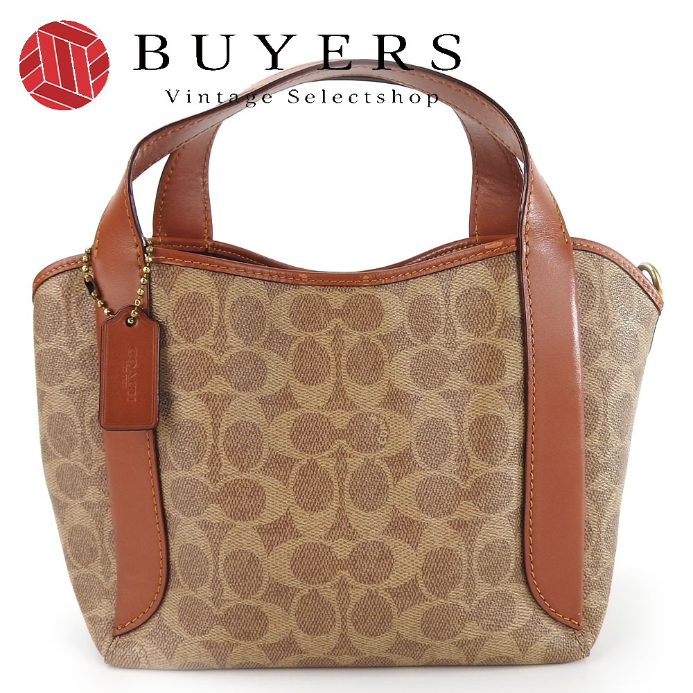 中古 ハンドバッグ 79251 PVC レザー ブラウン ゴールド金具 シグネチャー カジュアル レディース 女性 14,454円