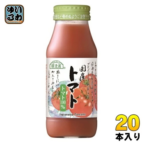 マルカイ 順造選 国産トマト 180ml 瓶 20本入 野菜ジュース トマトジュース 5,468円