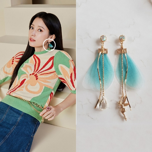 [ハンヒョジュ着用イヤリング] [韓国の人気芸能人着用]Tinkerbell Earrings 韓国女性アクセサリー デイリーアクセサリー SNSで人気