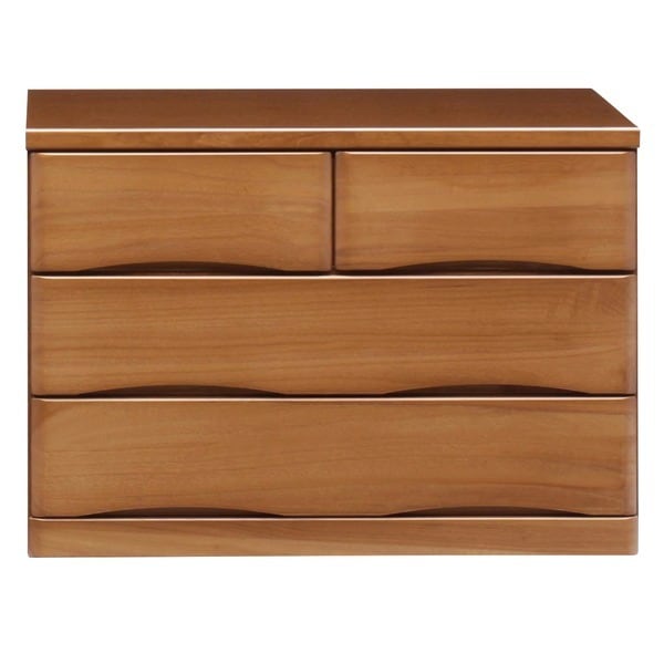 クローゼットチェスト 幅90cm 木製/桐材(天然木) 隠しキャスター付き 日本製 ブラウン EVEイブ 完成品