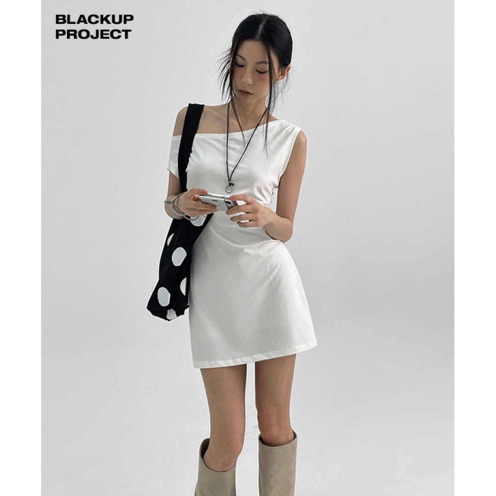 ブラックアップ [MADE] ルキ アシンメトリーミニワンピース 5,203円