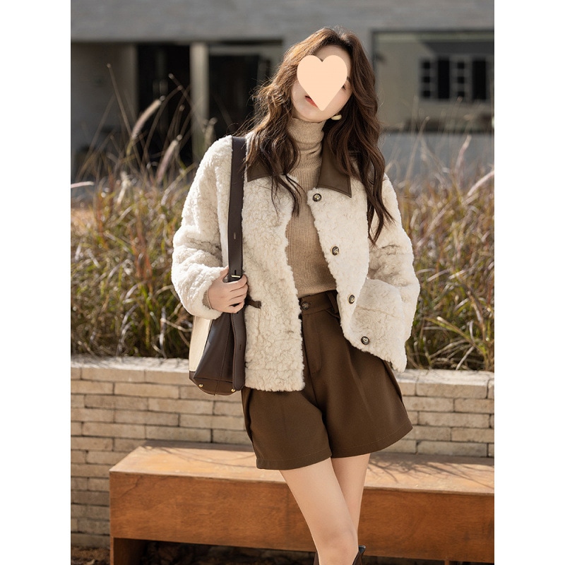 ホットスタイル環境に優しいラビットファー厚手コート女性 2025 秋冬韓国風小さな香りプラッシュトップ気質