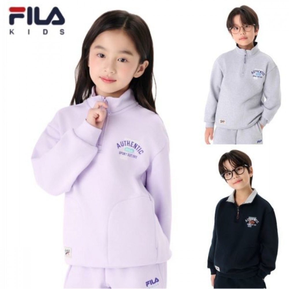 フィラ 裏起毛 半ジップ スウェット FK2POG4402X