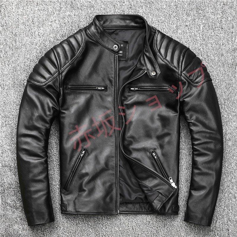 メンズファッションレザージャケット 本革ジャケットライダースジャケット 本革 アウター コート 革ジャン ライダース ジャケット バイクジャケット