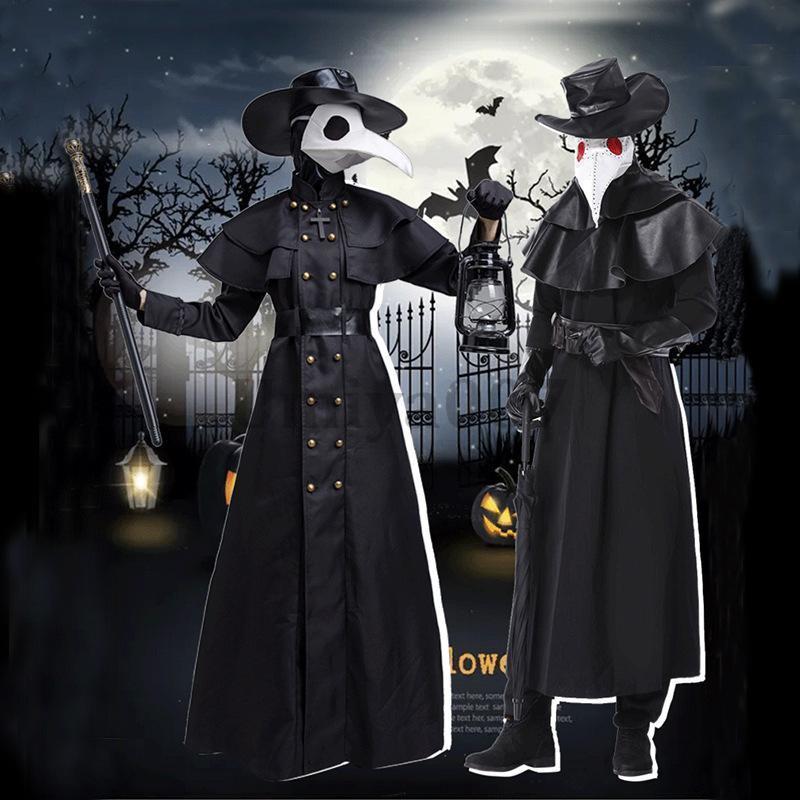 ハロウィン 衣装 大人用 男性用 コスプレ ペスト医師 くちばしの医者 コスチューム 衣装 メンズ グッズ 時代劇 文化祭 イベント 余興 ステージ衣装 上下セット
