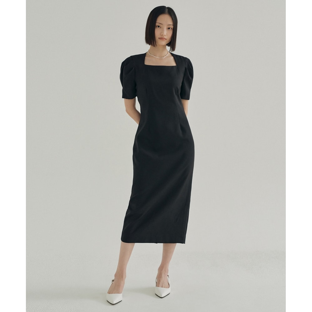 REORG FJD パフスリーブ スクエアネック OPS ブラック