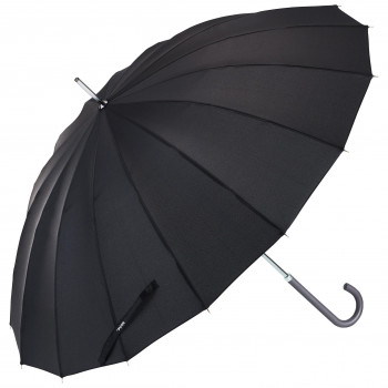 Waterfront 16Kムジ 長傘 55cm ブラック ブラック U155-0867BK1-B0