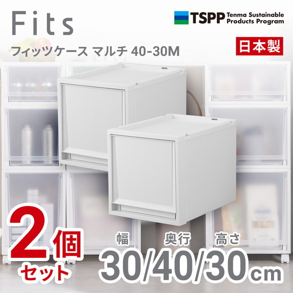 天馬(Tenma) フィッツケース マルチ 40-30M (箱仕様2個組) ホワイトクリア