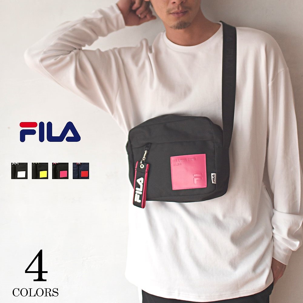Fila フィラ Puワッペンショルダーバッグ メンズ レディース 通学バッグ 高校生 中学生 小学生 スポーツブランド 女の子 かっこいい かわいい おしゃれ ショルダ
