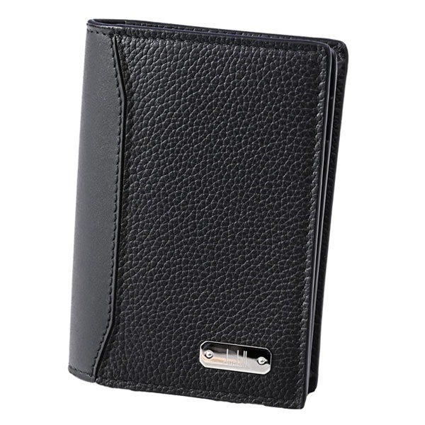 dunhill 23R2512GN001 ダンヒル ハーネス カードケース 名刺入 フルグレインカーフレザー ブラック/シルバー