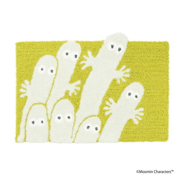 スミノエ 14303442 50×70 MOOMIN マット とびでるニョロニョロ 50×70cm イエローグリーン 14303442 メーカー直送