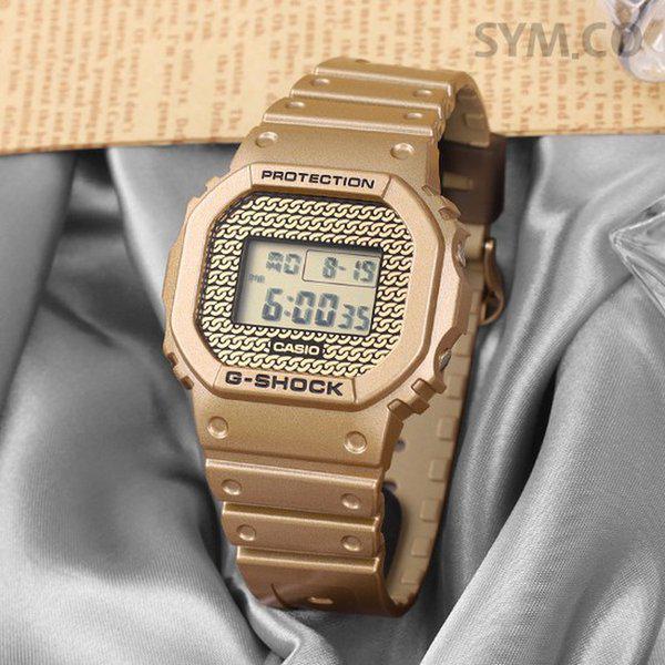 G-Shock DWE-5600HG-1 メタリックゴールドカスタムセット オリジン メンズ ウレタン腕時計 d