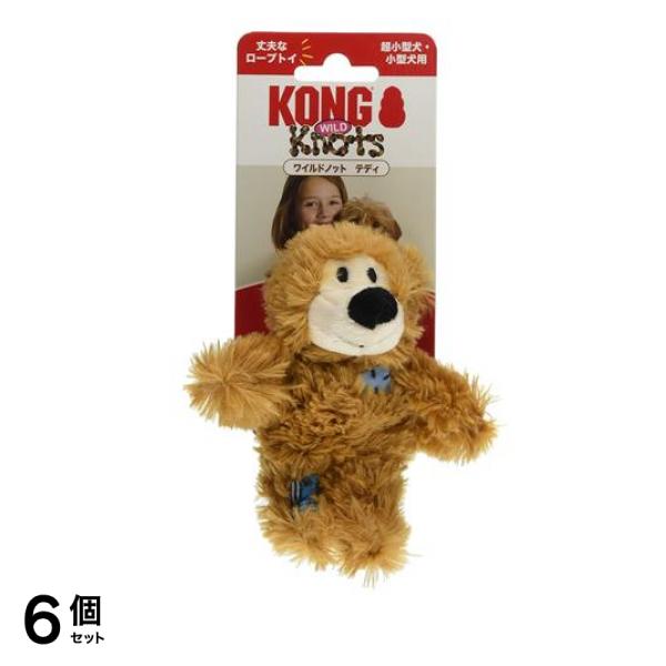 コング ワイルドノット テディ S ブラウン 1個入 6個セット