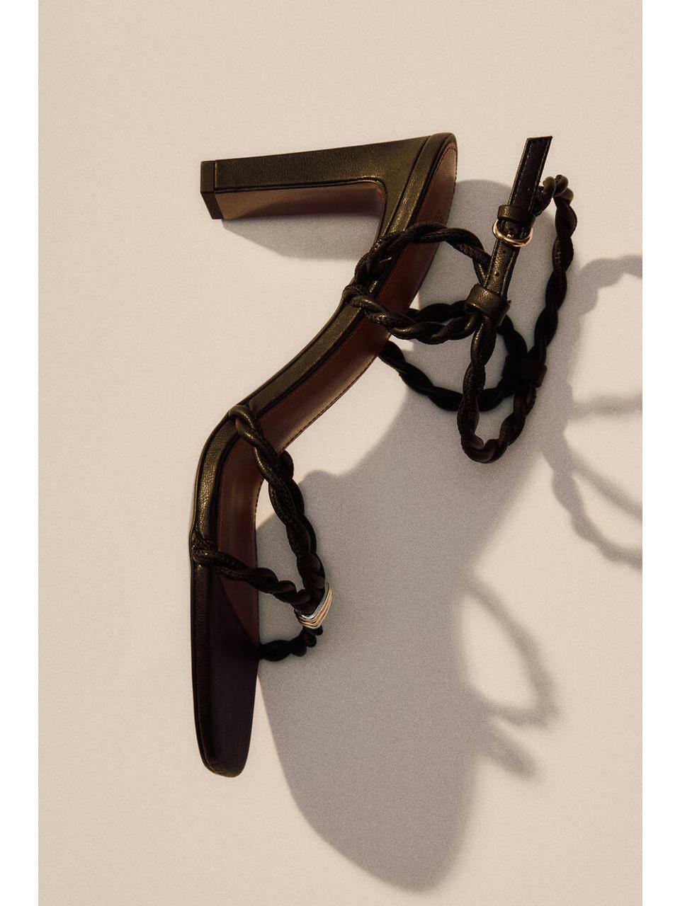 H&M ストラップヒールサンダルブラック 1333021001