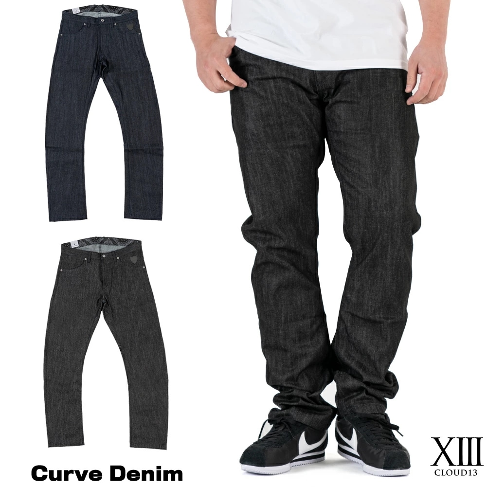 メンズ デニムパンツ ストリート系 スケート バンド cloud13