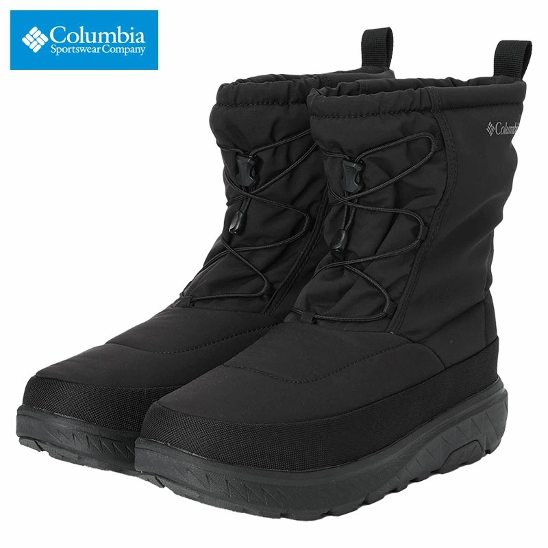 コロンビア ロングブーツ COLUMBIA 防水 メンズ レディース アウトドア ブランド 大きいサイズ おしゃれ ウォータープルーフ オムニヒート 黒