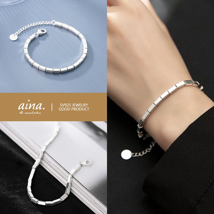 ブレスレット レディース シンプル プラチナ仕上げ シルバー925 シルバーブレスレット SV925 クランマ 20代 30代 40代 予約商品