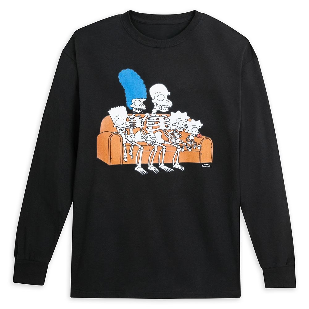 ディズニーザシンプソンズアズスケルトンハロウィンロングスリーブTシャツ大人用 シンプソンズ:ツリーハウスオブホラー