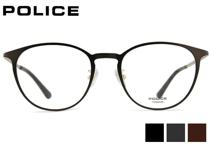 ポリス POLICE vplp06j 3color チタン メンズ レディース ボストン 紳士 めがね メガネ 眼鏡