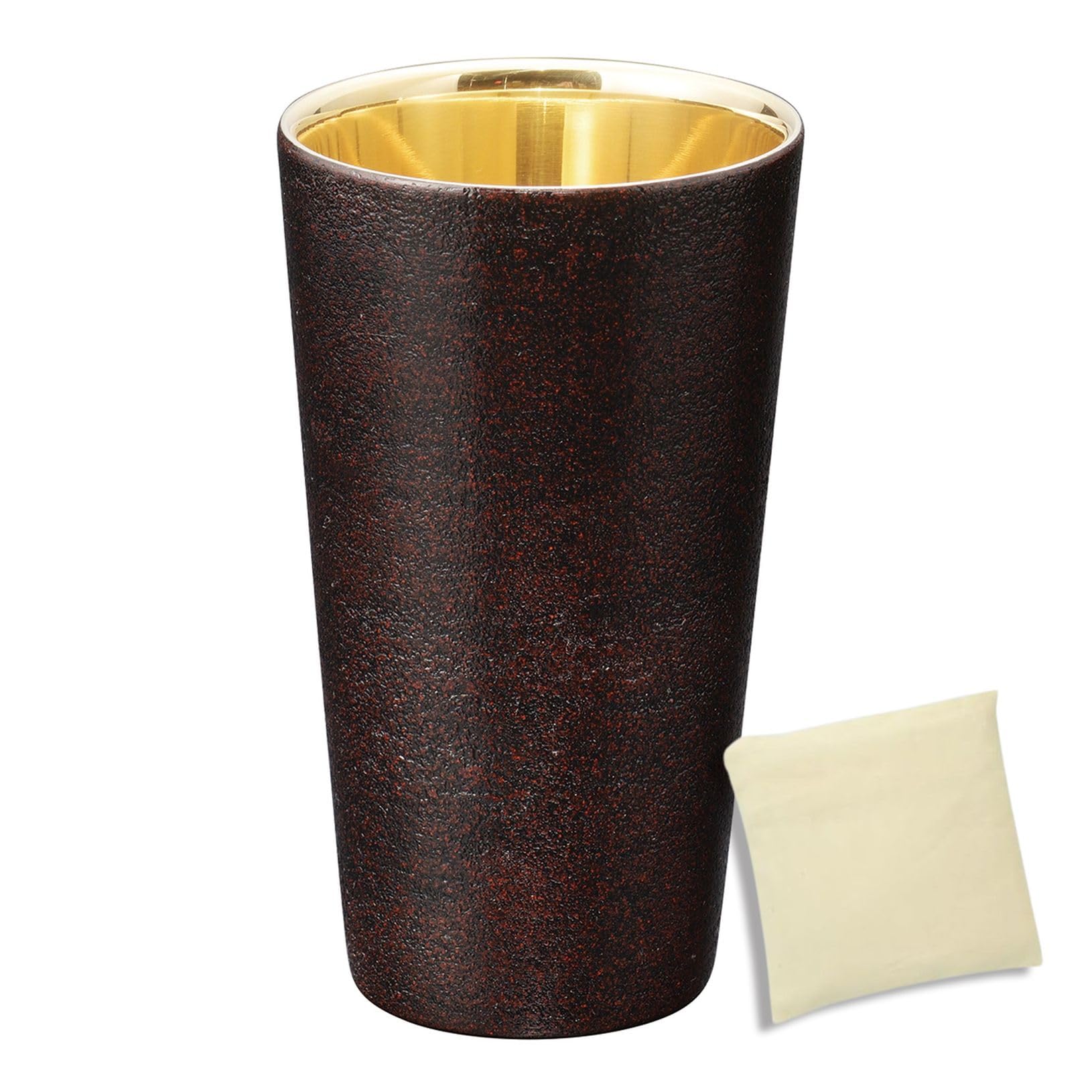 J-kitchens-SimpleBag 燕 山中塗 ストレート グラス 二重構造 朧・赤漆磨 7.5cm × 12.5cm 300cc / SimpleBag ベトナム製/漆磨 日本製