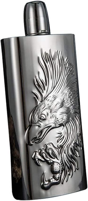 ワインボトル 12オンス ヒップフラスコと漏斗 ステンレススチール クラシックシルバー - ウイスキーフラスコ ギフトセット フィッシング ウイスキー ワインセット フラゴン キャリー ウォッカ フラ