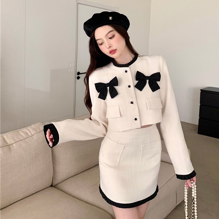 2点セット ショートコート アウター スカート おしゃれ レディース