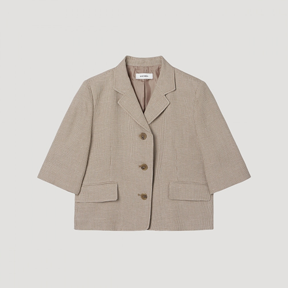 [シールズミス] ミドルスリーブクロップジャケット_SWWJKP21080_LW